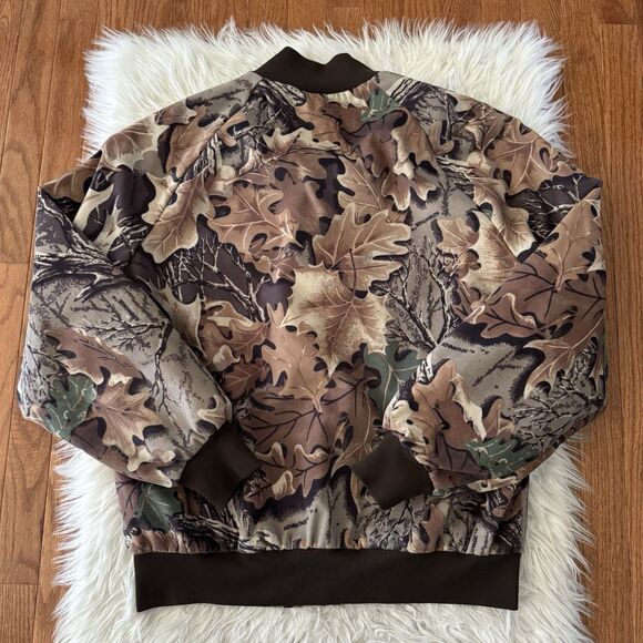 Vintage West Ark USA Made Advantage Realtree Camo Bomber Jacket Camouflage Large - Picture 2 of 8
